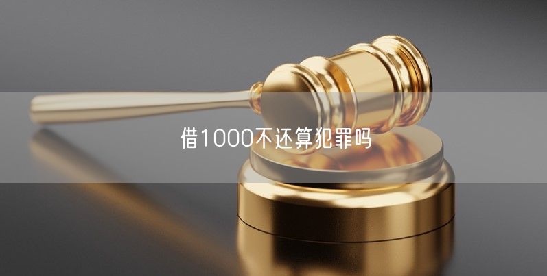 借1000不还算犯罪吗