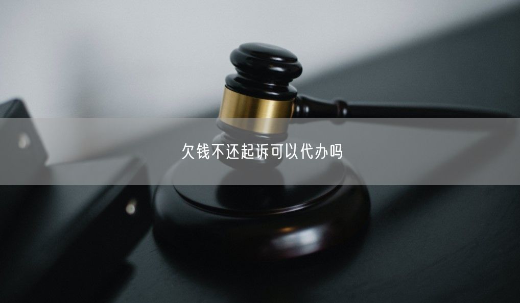 欠钱不还起诉可以代办吗