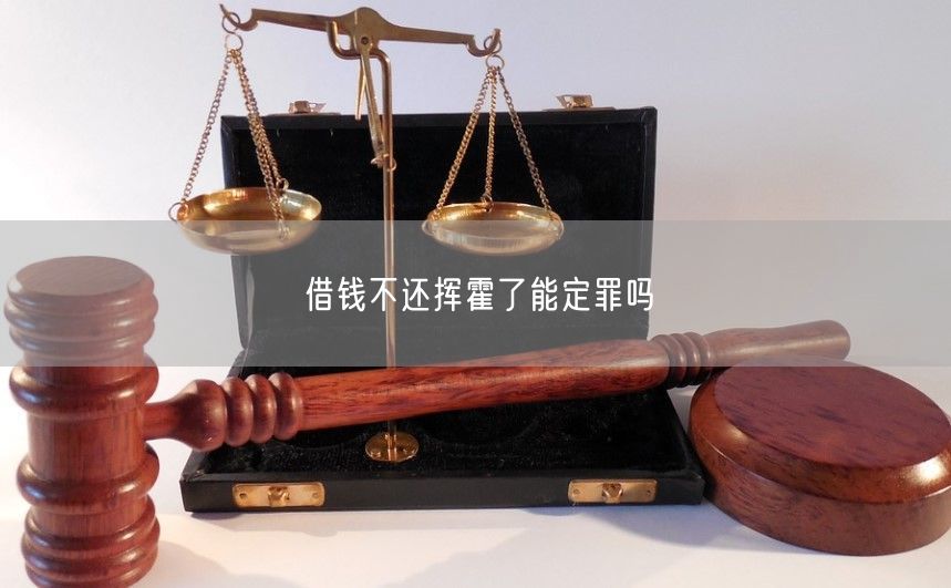 借钱不还挥霍了能定罪吗