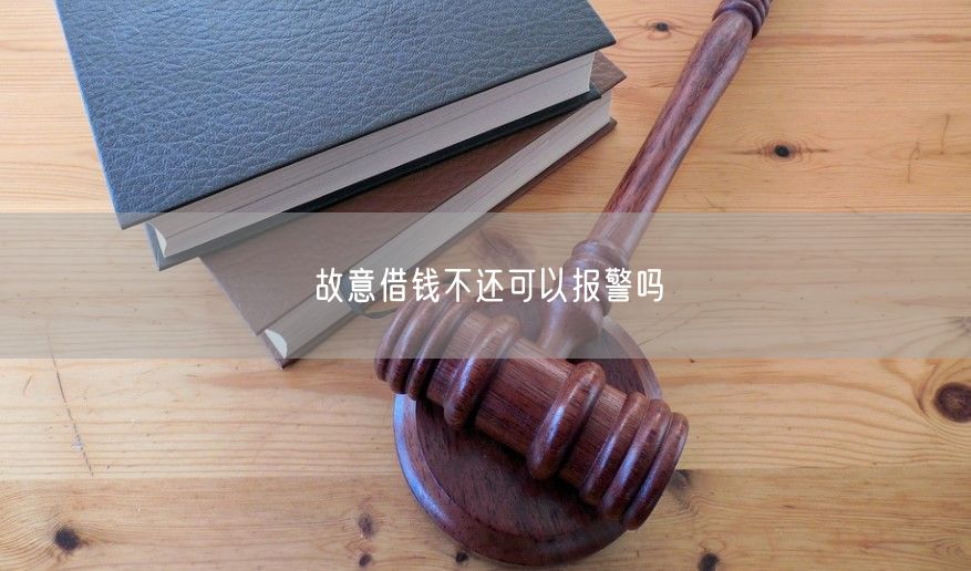 故意借钱不还可以报警吗