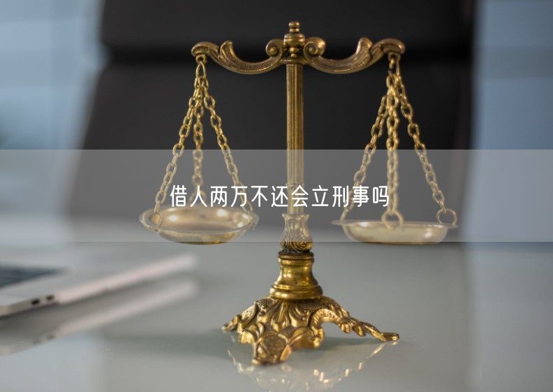 借人两万不还会立刑事吗