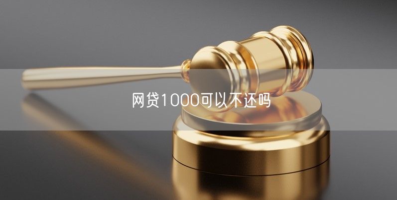 网贷1000可以不还吗