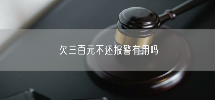 欠三百元不还报警有用吗