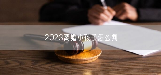 2023离婚小孩子怎么判