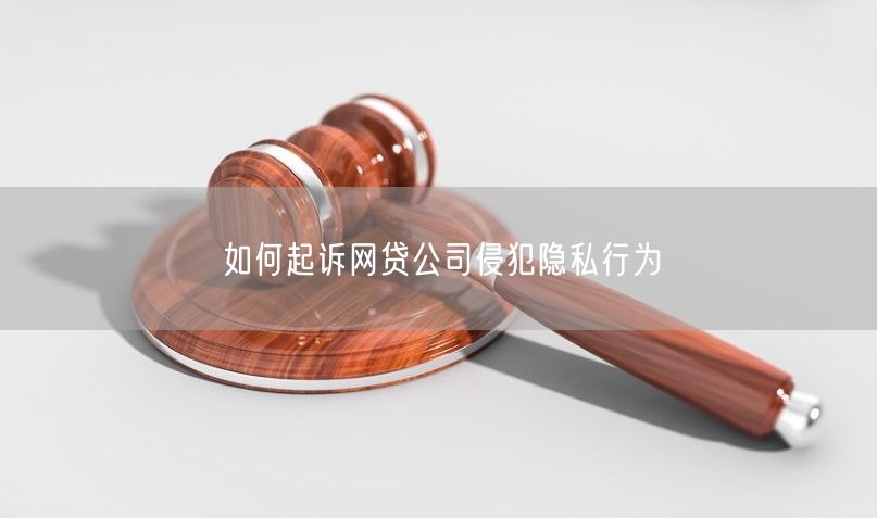 如何起诉网贷公司侵犯隐私行为