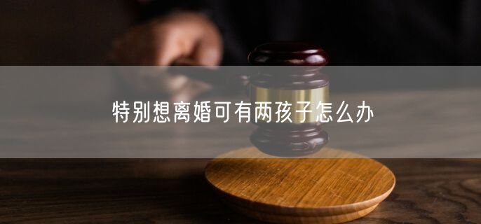 特别想离婚可有两孩子怎么办