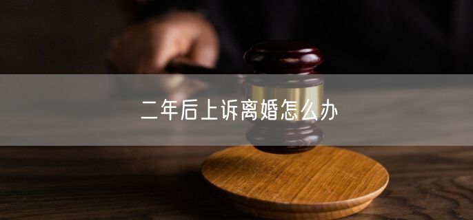 二年后上诉离婚怎么办