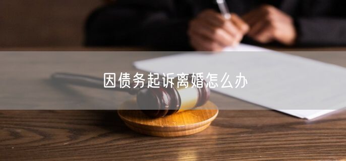 因债务起诉离婚怎么办