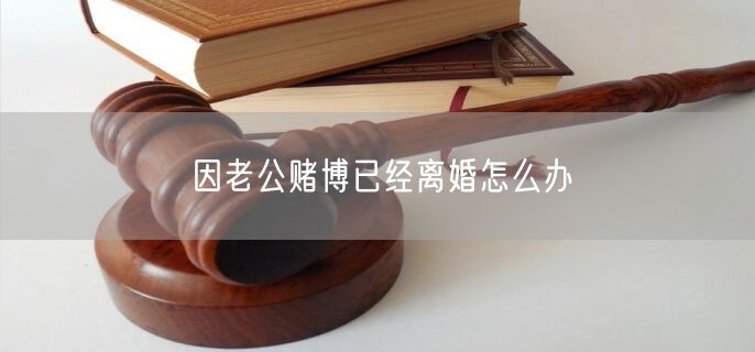 因老公赌博已经离婚怎么办