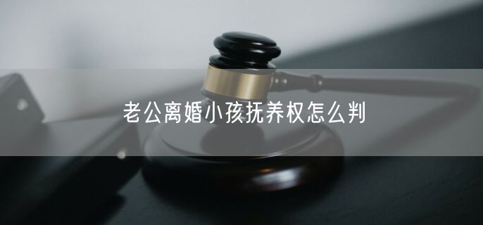 老公离婚小孩抚养权怎么判