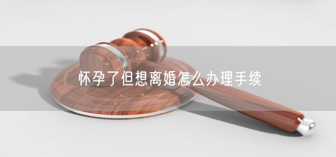 怀孕了但想离婚怎么办理手续