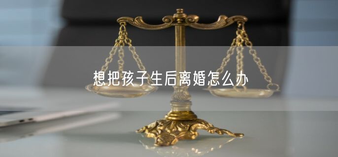 想把孩子生后离婚怎么办