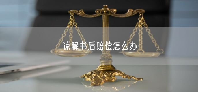 谅解书后赔偿怎么办