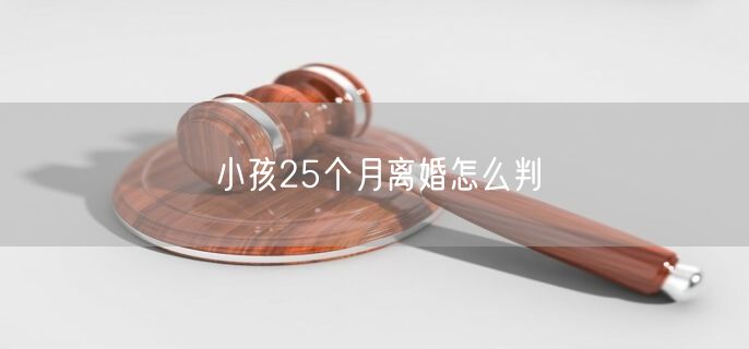 小孩25个月离婚怎么判