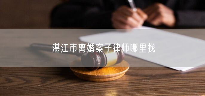 湛江市离婚案子律师哪里找