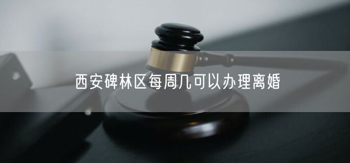 西安碑林区每周几可以办理离婚