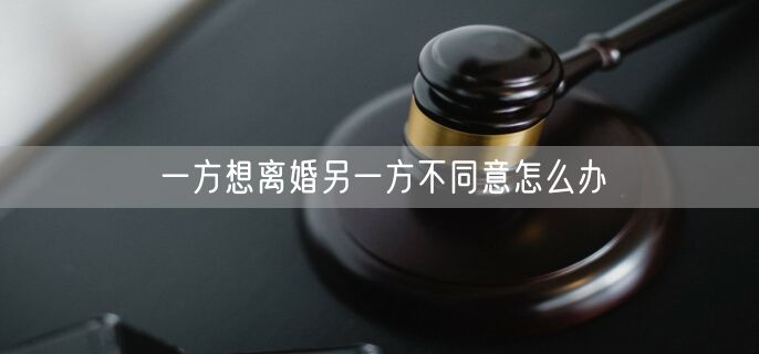 一方想离婚另一方不同意怎么办