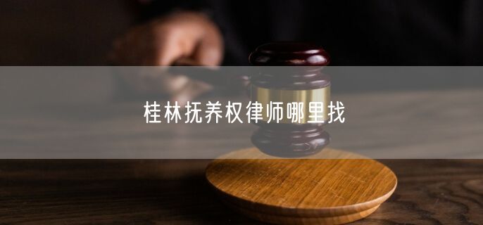 桂林抚养权律师哪里找
