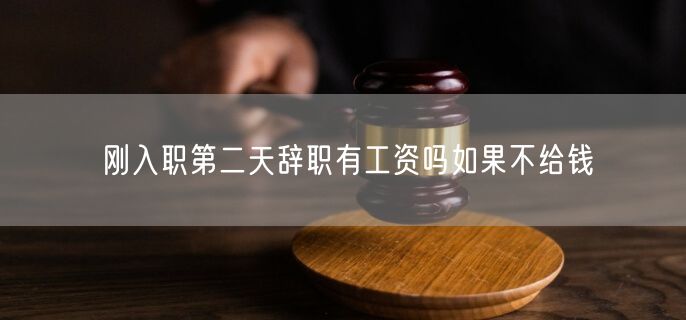 刚入职第二天辞职有工资吗如果不给钱