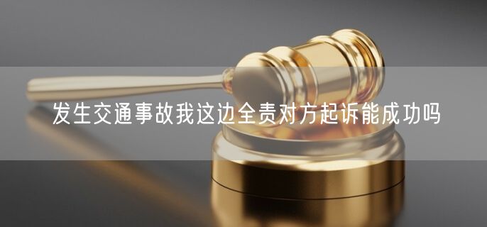 发生交通事故我这边全责对方起诉能成功吗