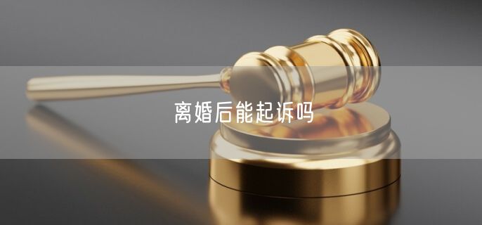 离婚后能起诉吗