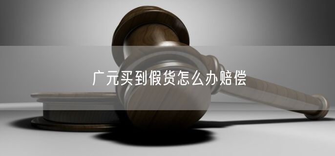 广元买到假货怎么办赔偿